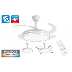 VENTILATORE  A SOFFITTO FAN 30WATT LAMP 40WATT WH