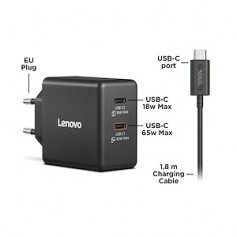 ALIMENTATORE DA RETE 65WATT DUAL USB-C PER LENOVO