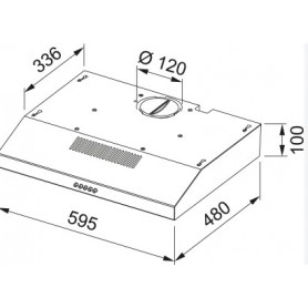 CAPPA ASPIRANTE SOTTOPENSILE 60CM CLASSE C 1MOTORE