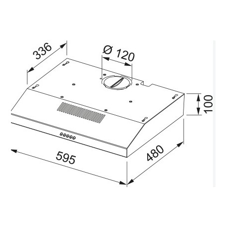 CAPPA ASPIRANTE SOTTOPENSILE 60CM CLASSE C 1MOTORE