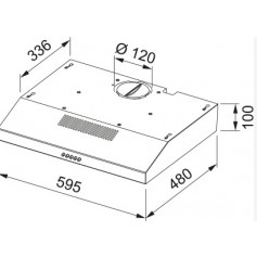 CAPPA ASPIRANTE SOTTOPENSILE 60CM CLASSE C 1MOTORE