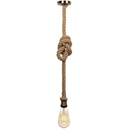 LAMPADARIO PENDEL CON CAVO IN CORDA E PORTALAMPADA
