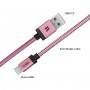 CAVO DATI USB 2.0 A MICRO USB 1,0 COLOR ROSA AMALF