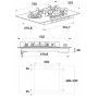 PIANO COTTURA A GAS 4 FUOCHI 75CM WOK GHISA INOX