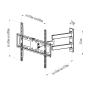 SUPPORTO TV 30-70 UNIVERSALE PORTATA 50KG 2 BRA