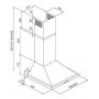 CAPPA CUCINA A PARETE ASPIRANTE 90CM INOX