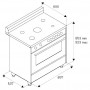 CUCINA A GAS 5 FUOCHI 90X60 INOX FORNO GAS + GRILL