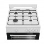 CUCINA A GAS 4 FUOCHI 60CM FORNO A GAS BIANCO