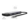 HUB 5IN1 MULTIPORTA 2USB-A/2USB-C/HDMI