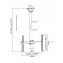 SUPPORTO TV 37-70 PER LED/LCD A SOFFITTO XL BLACK