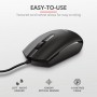 MOUSE OTTICO USB 1000DPI TASTI 3 CON SCROLL NERO